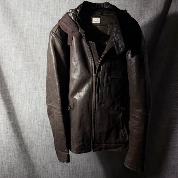 CP컴퍼니 램스킨 고글 레더자켓