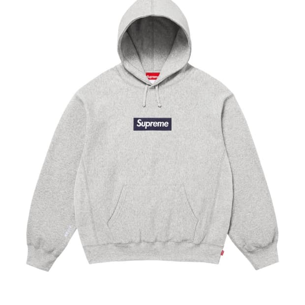 슈프림 박스로고 후드 그레이 25FW L