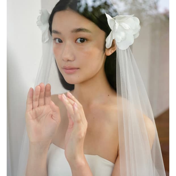 [POSYVEIL X TIISSUE] SILK FLOWER VEIL