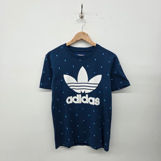 아디다스 네이비 패턴 반팔 티셔츠 남성S