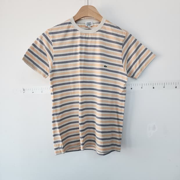 라코스테 스트라이프 반팔 티셔츠