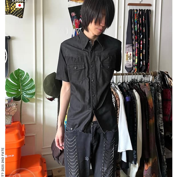 Tornado Mart 1/2 Western Black Shirt