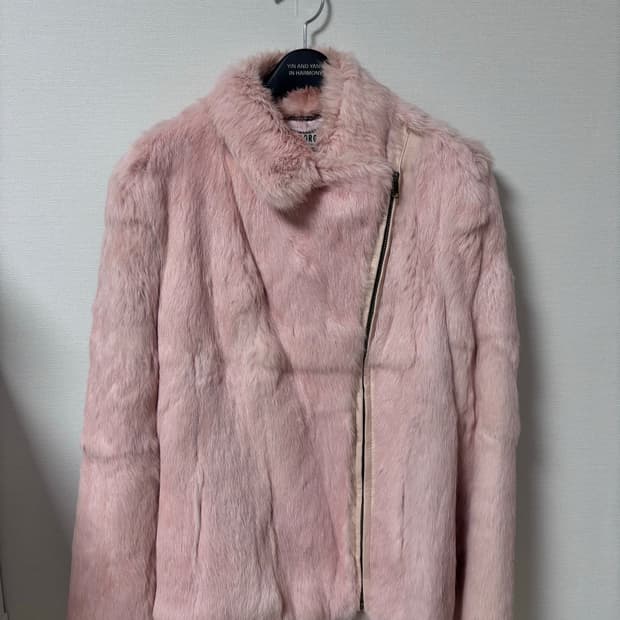 핑크 퍼 자켓