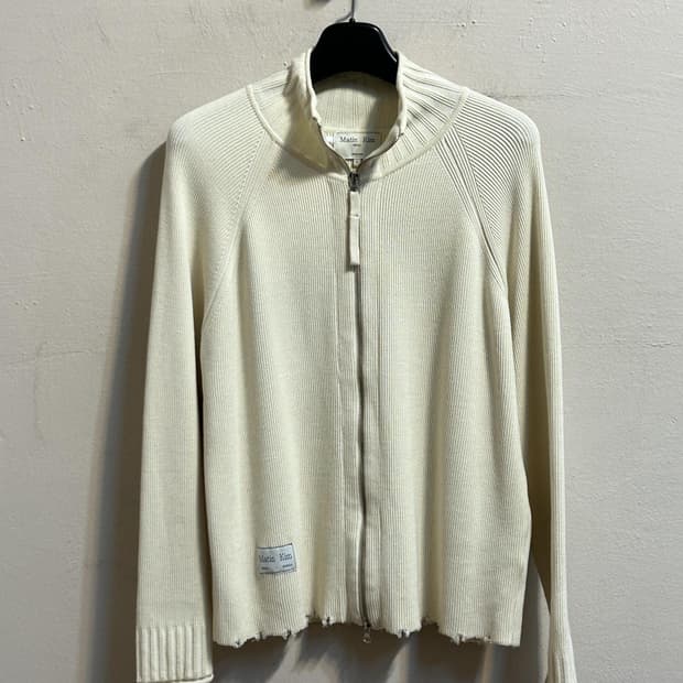 마뗑킴 로우엣지 집업 니트