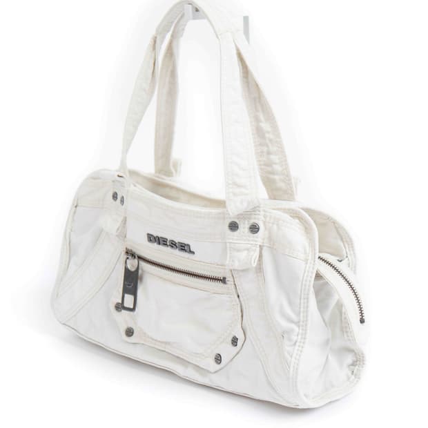 [DIESEL] 화이트 코튼 유틸리티 토트 백