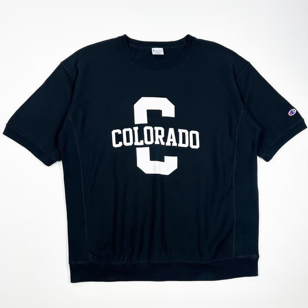 챔피온 리버스위브 콜로라도 헤비코튼 반팔티 블랙 L