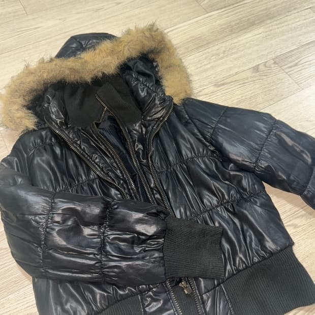 크롭 봄퍼 패딩