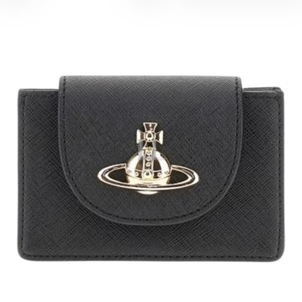 비비안 웨스트우드 사피아노 컴팩트 카드 홀더 블랙 지갑