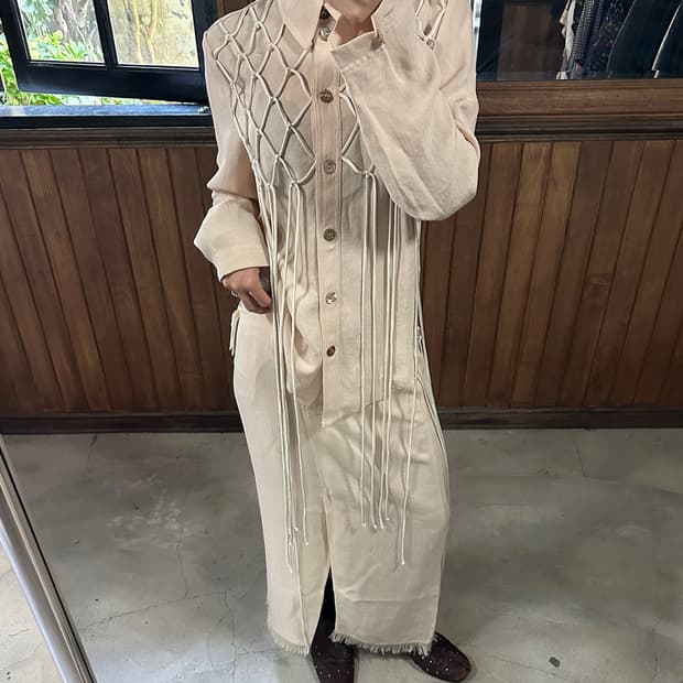 NANUSHKA rope-detail linen shirt & skirt