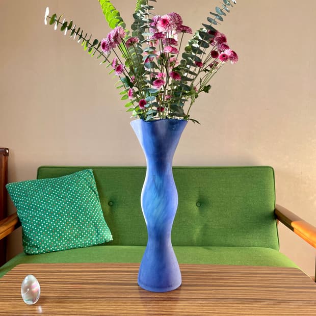 [유럽 빈티지 화병] 70‘s 미드센추리 매트피니쉬 유리 화병