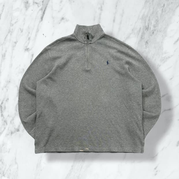 폴로 랄프로렌 그레이 하프집업 니트 