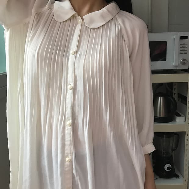 003. shirred blouse dress