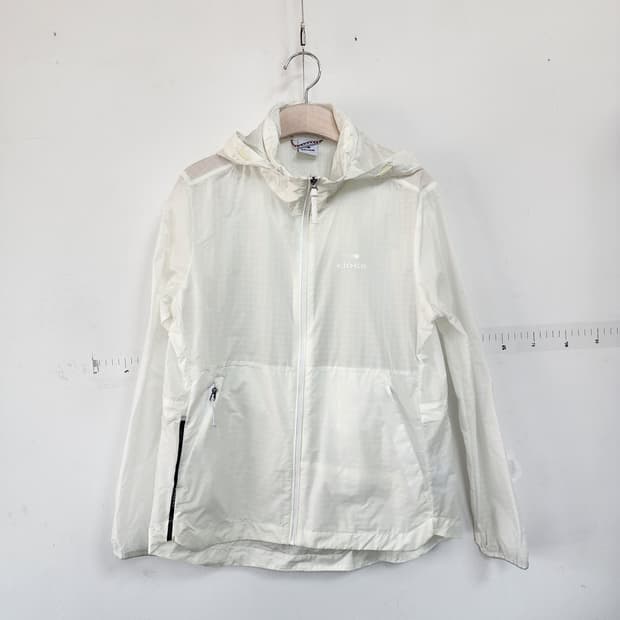 아이더 바람막이 화이트 후드 자켓
