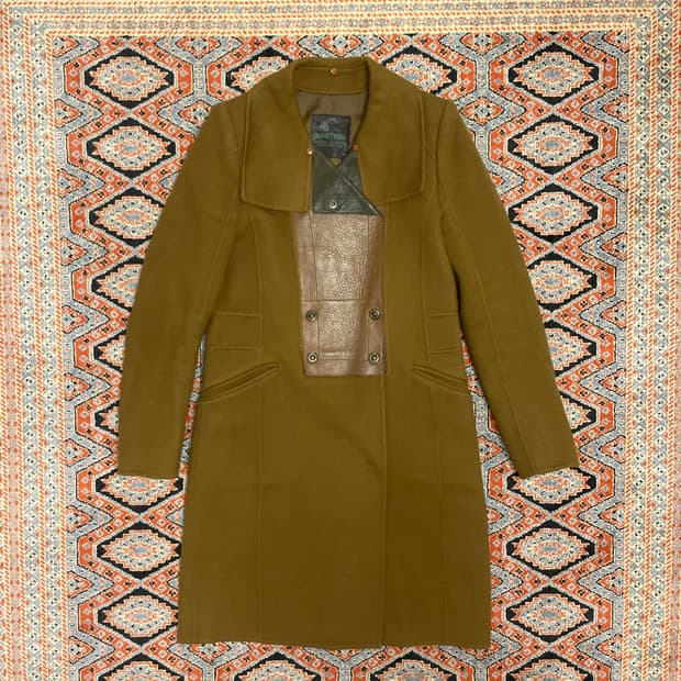 베네통 프리미엄라벨 카멜 울100 코트 여성42