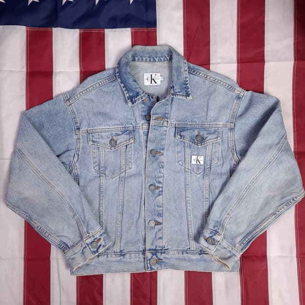오리지날 80's 미국제조 CK 캘빈클라인 데님 트러커자켓