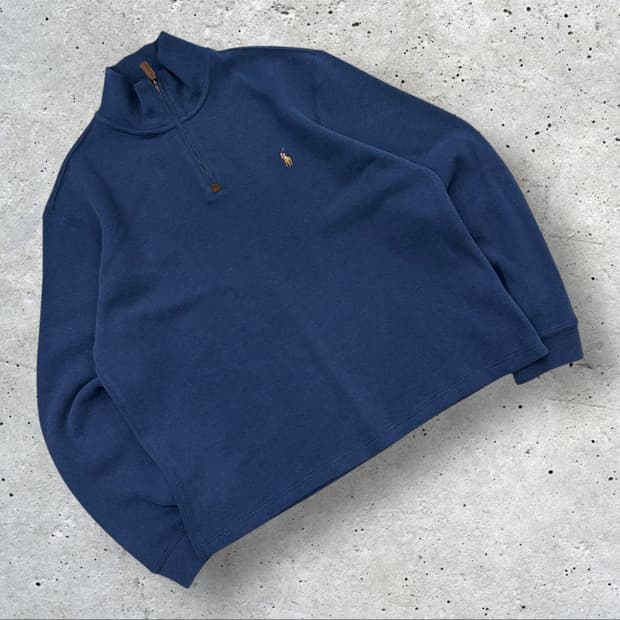 [L] 폴로 랄프로렌 신형 큐알 네이비 하프집업 맨투맨 B513