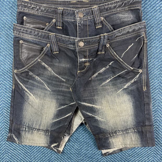 PPFM 재패니즈 아카이브 더블 웨이스트 데님 쇼츠