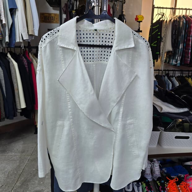 베네통 린넨자켓 펀칭 디테일 (1238)
