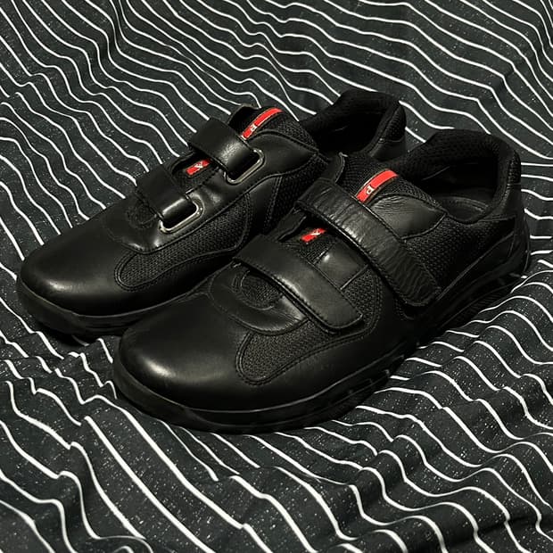 프라다 아메리카컵 블랙무광 벨크로 UK8 270-275