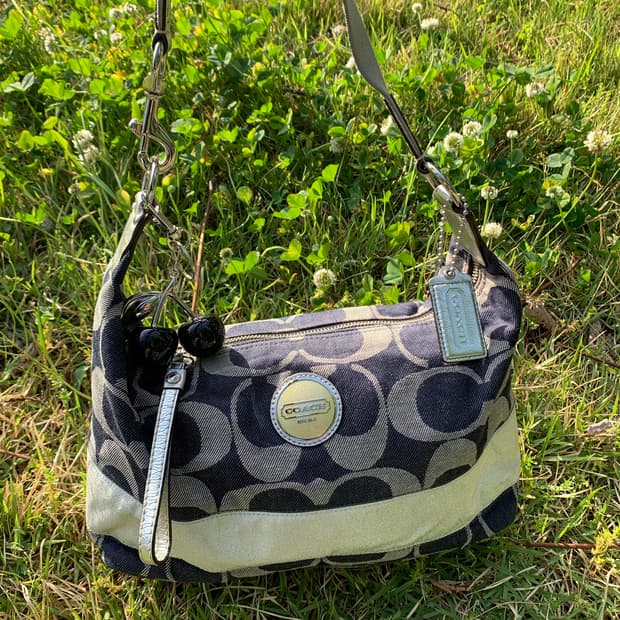 [희귀💙] Coach Denim Shoulder Bag