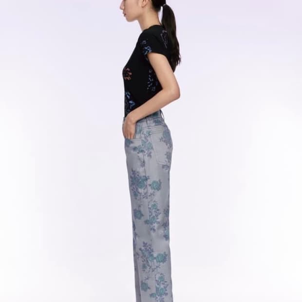 Teak blue rose pants