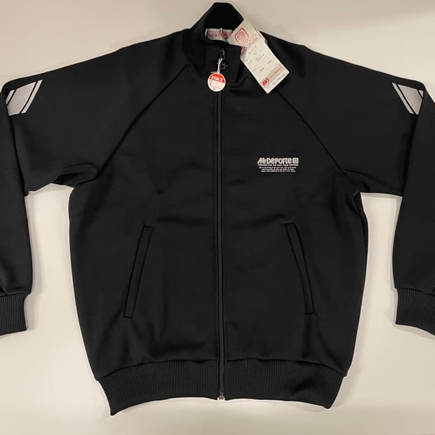 아식스 미스터 데포르테 90s 올드 트랙탑 져지 자켓 1990 블랙