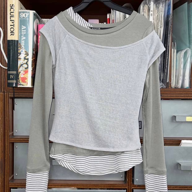 스컬프터 레이어드 티셔츠