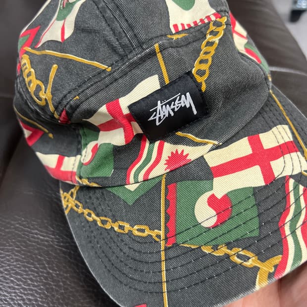 스투시 플래그체인 캠프캡