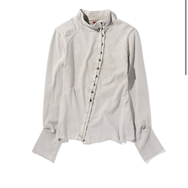 미스치프 워시드 져지 셔츠 라이트베이지 S