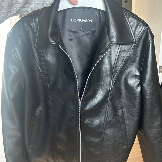 도프제이슨 크롭 레더자켓 M 