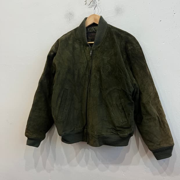 GEMBONY 돈피 스웨이드 봄버 자켓