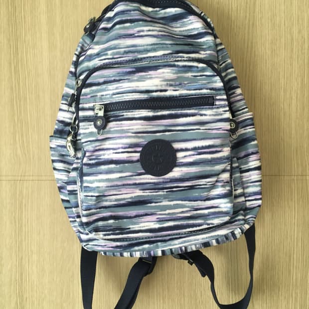 Kipling stipe packpack