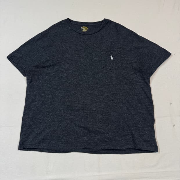 XL) 폴로 랄프로렌 원포켓 반팔 카라티 차콜 그레이 T32