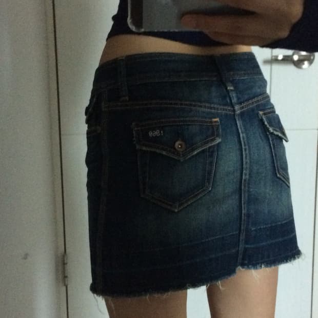 빈티지 데님 스커트 