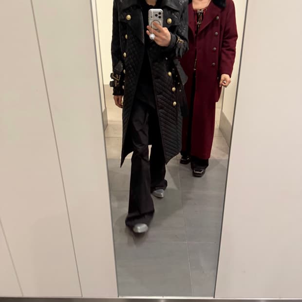 발망 램스킨 나폴레옹 퀼팅코트