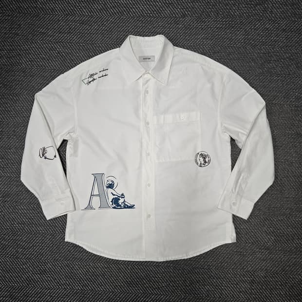 한섬 시스템 옴므 SYSTEM 자수 셔츠