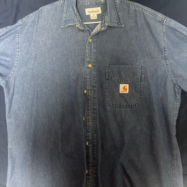 칼하트 데님 반팔 셔츠 XL