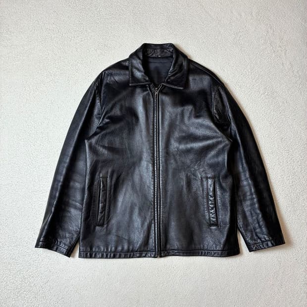 Selectede 00's 싱글 집 양가죽 자켓 PN7664