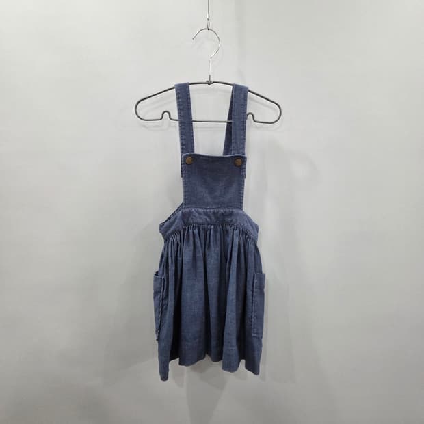 봉쁘앙 여아 데님 멜빵 스커트 4A