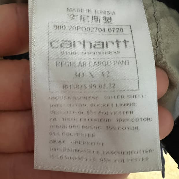 칼하트WIP 레귤러 카고팬츠 콜롬비아 블랙 REGULAR CARGO PA