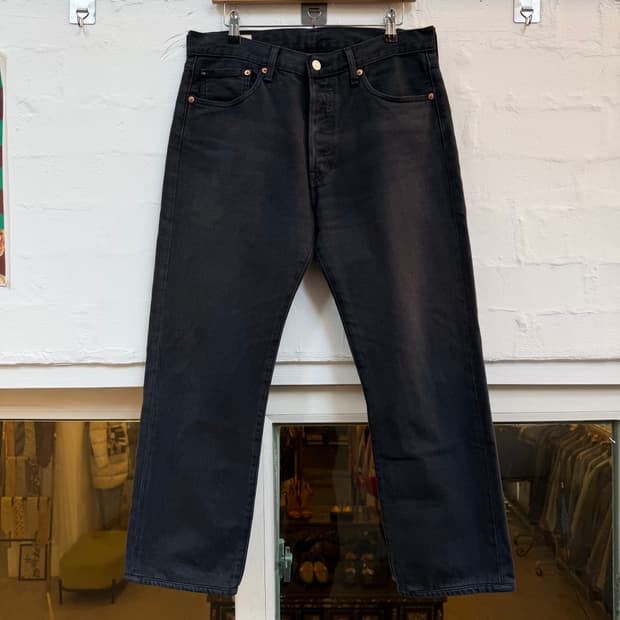 Levis 501 리바이스 흑청 블랙 데님 진 33x32