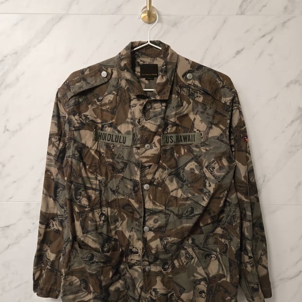 히스테릭 글래머 팝아트 카모 밀리터리 셔츠자켓 (S)