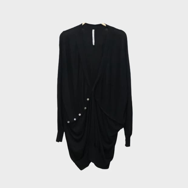 수나오 쿠와하라  유니크 레이온 혼방 롱 가디건 61320