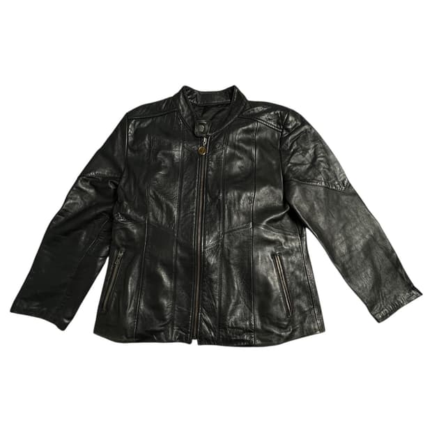 vtg 스탠드 카라 모토 자켓