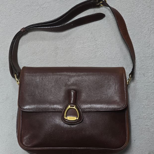 Celine 셀린느 브라운 레더 크로스백 