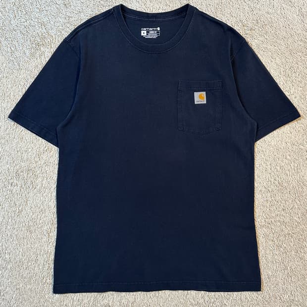 칼하트 CARHARTT 루즈핏 포켓 반팔 티셔츠 네이비