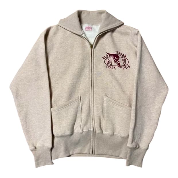 쿠쉬맨 루프휠 오트밀 스웻 집업 웨어하우스 풀카운트 