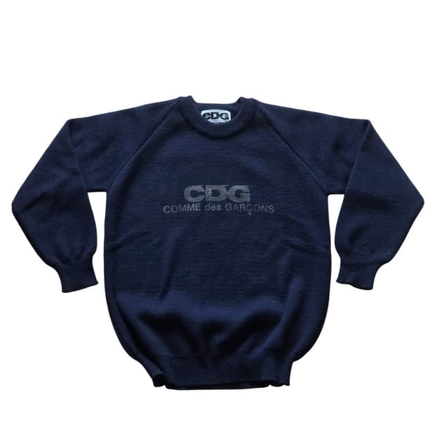 CDG 풀오버 네이비 니트 