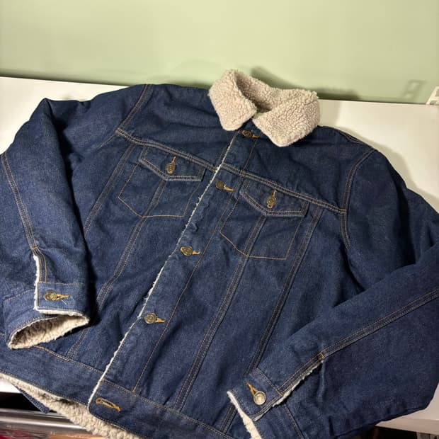 100 SCENT 인디고 데님 쉐르파자켓