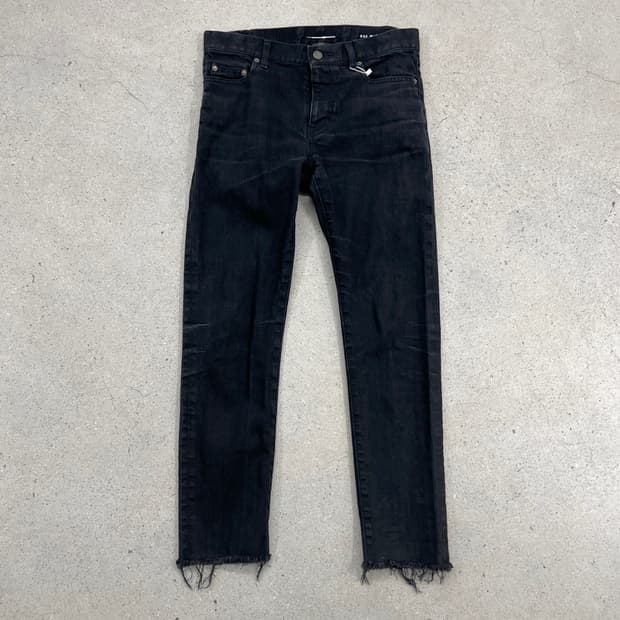 생로랑 16SS D02 블랙 데님 스키니진